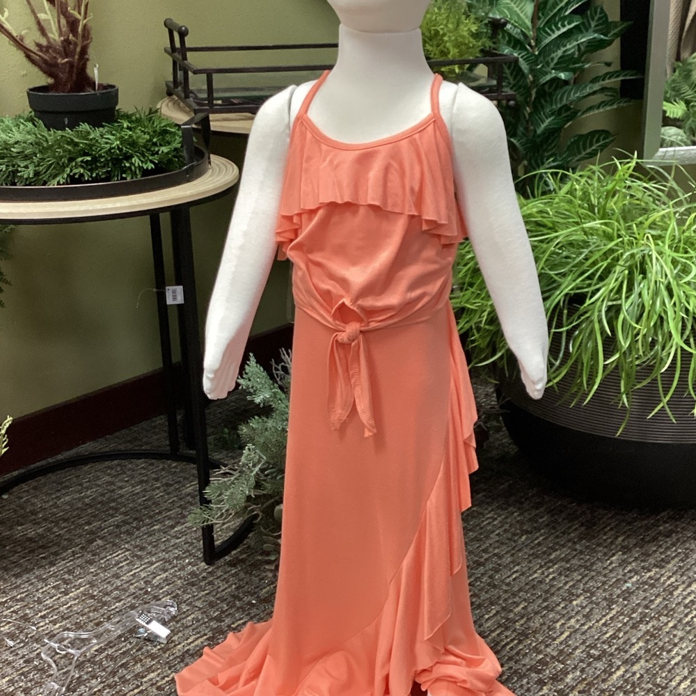 Charming Coral Kids Formal Dress